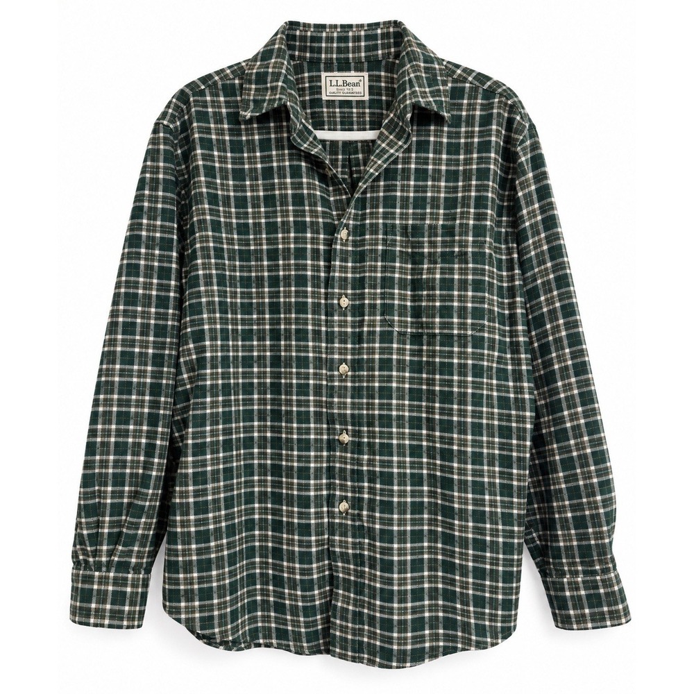 L.L. Bean Men's Long Sleeve Plaid Flannel Button-down Shirt Size M Regular